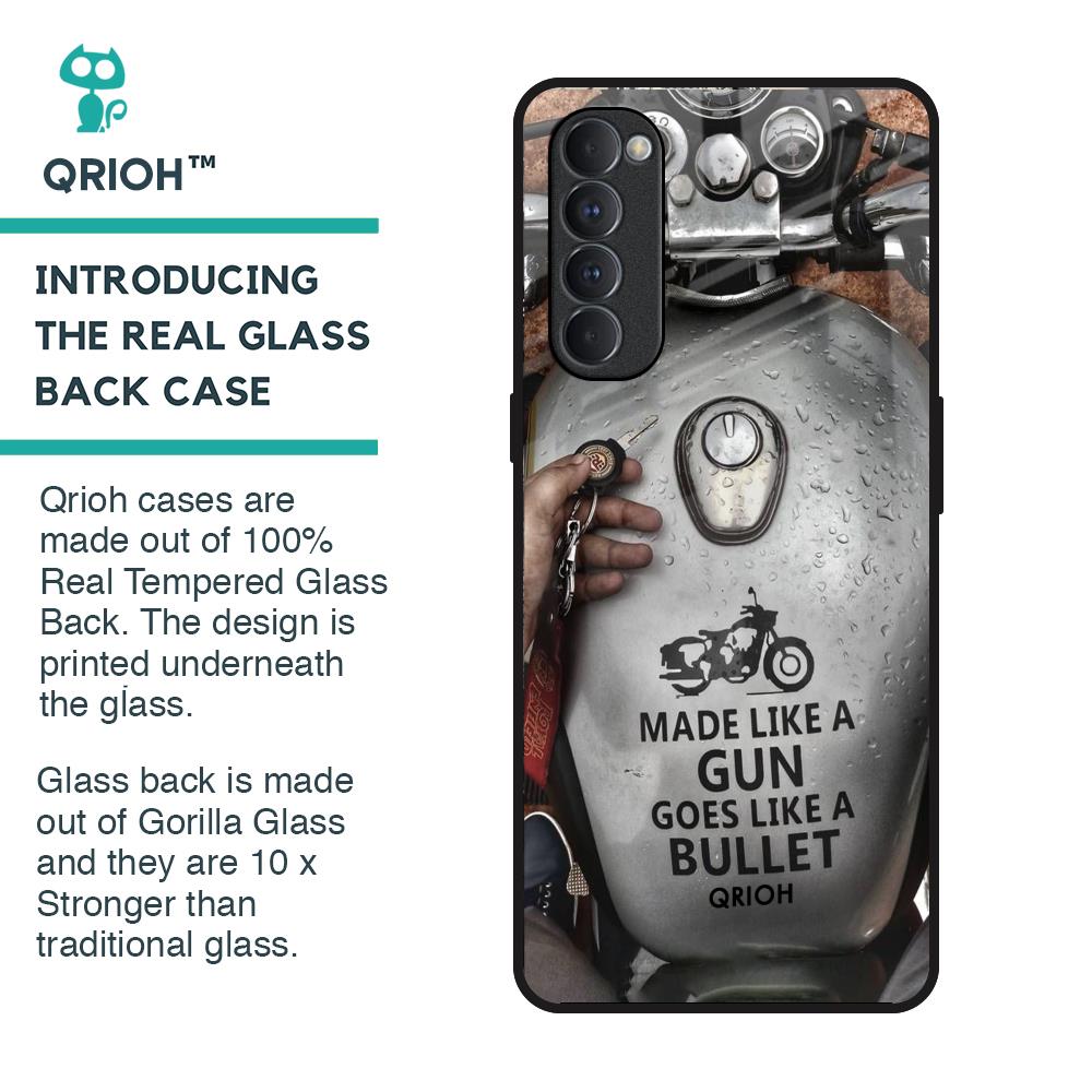 Royal Bike Glass Case for Oppo Reno4 Pro