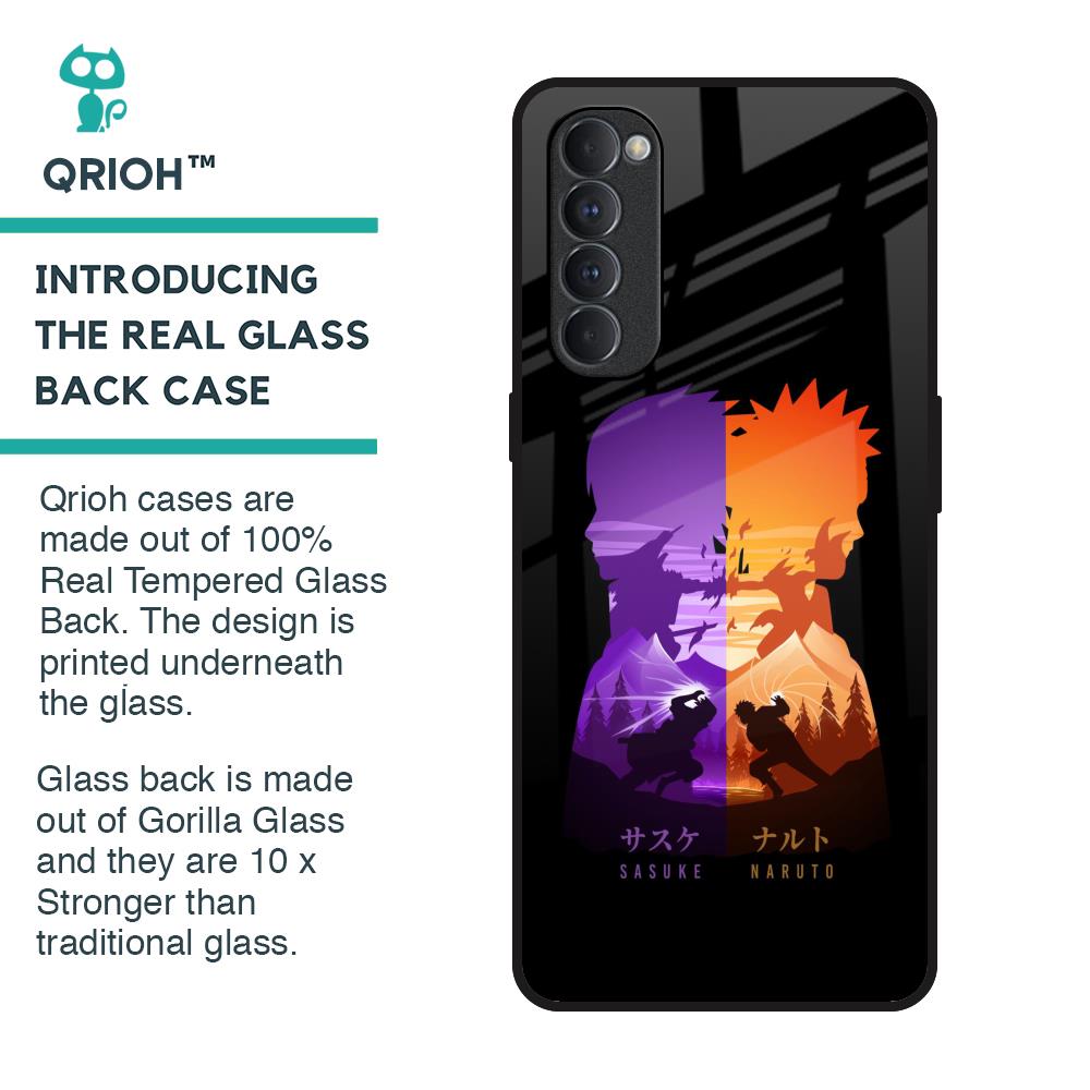 Minimalist Anime Glass Case for Oppo Reno4 Pro
