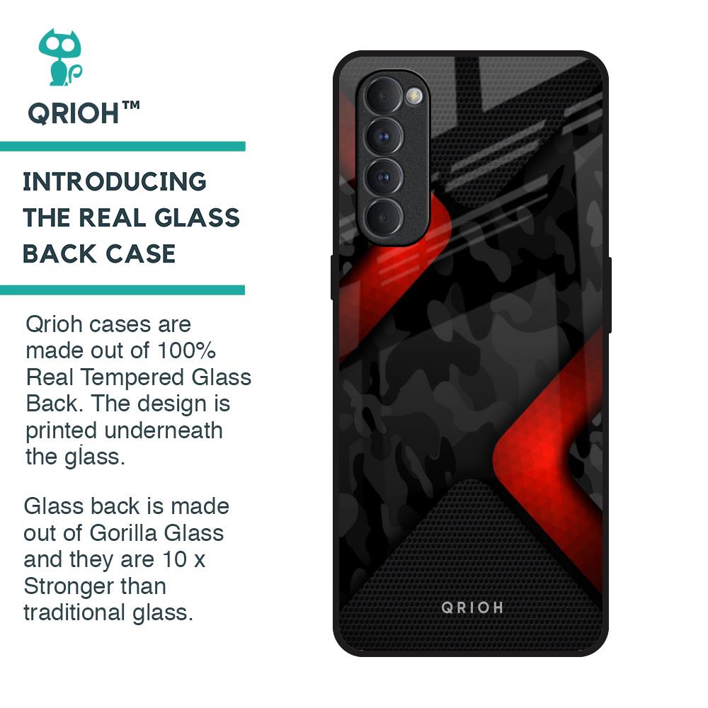 Modern Camo Abstract Glass Case for Oppo Reno4 Pro