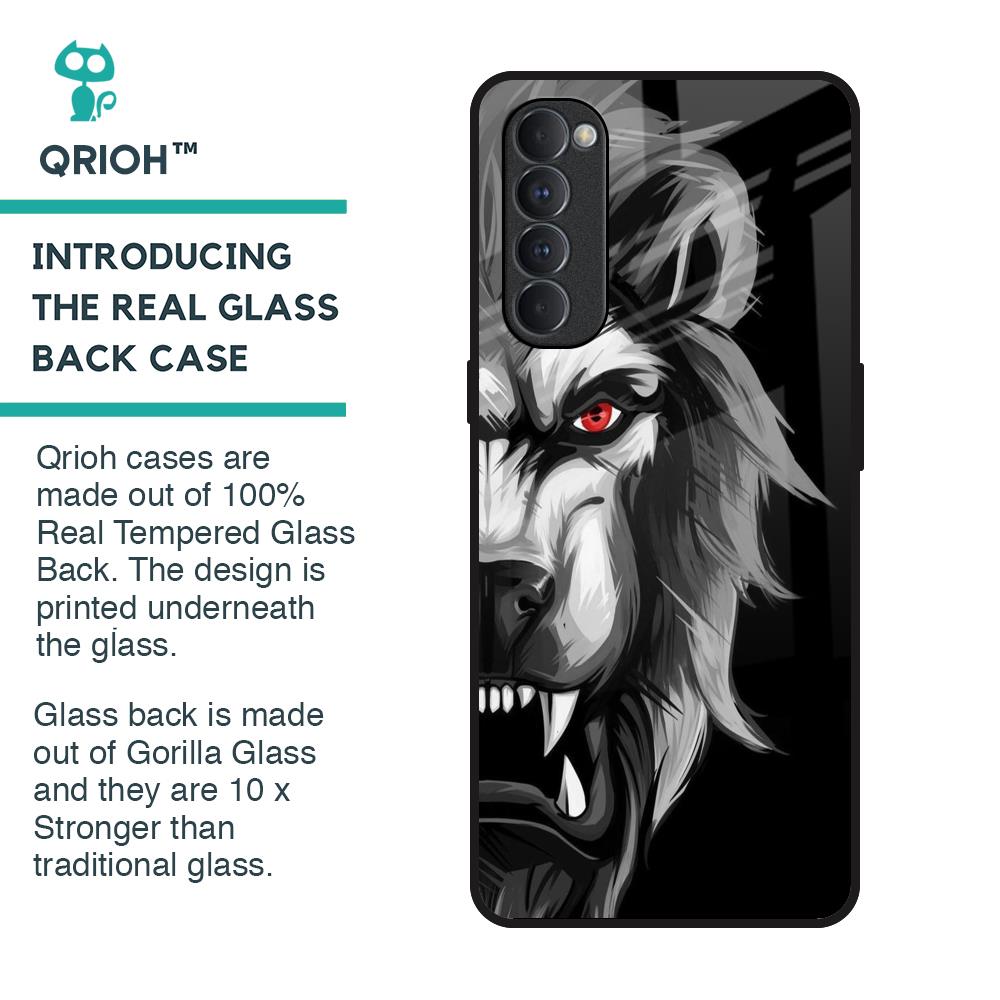 Wild Lion Glass Case for Oppo Reno4 Pro