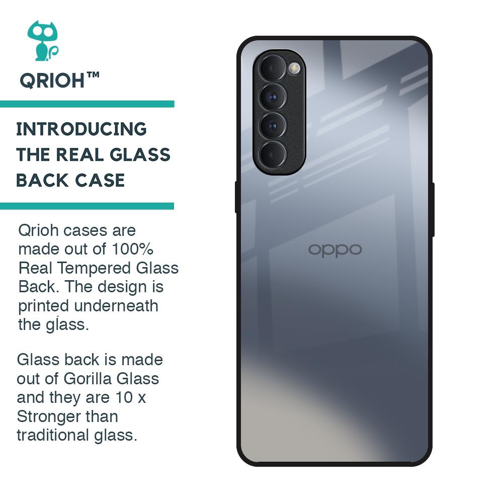 Space Grey Gradient Glass Case for Oppo Reno4 Pro