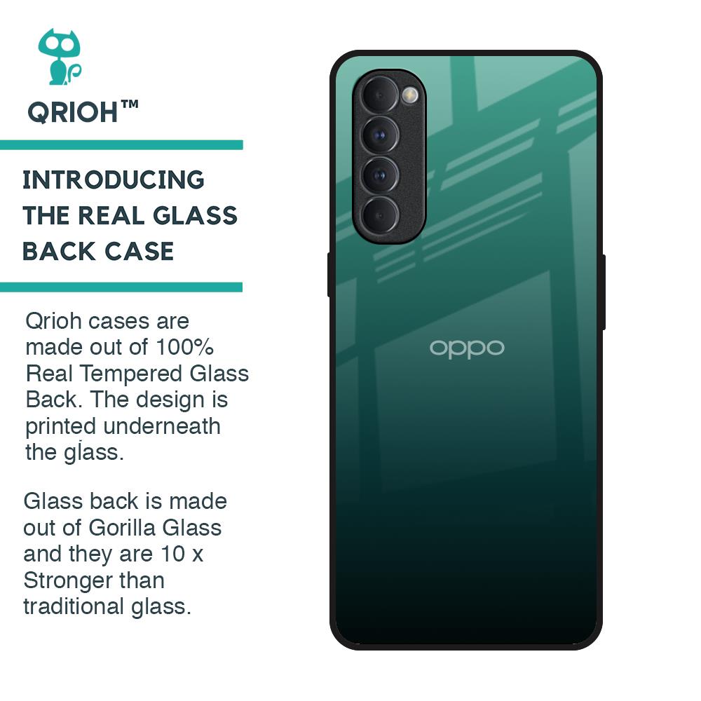 Palm Green Glass Case For Oppo Reno4 Pro