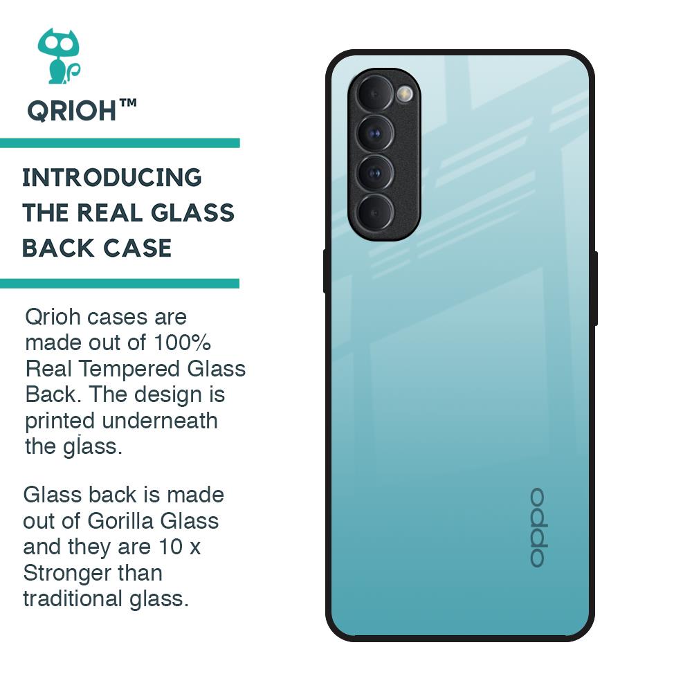 Arctic Blue Glass Case For Oppo Reno4 Pro