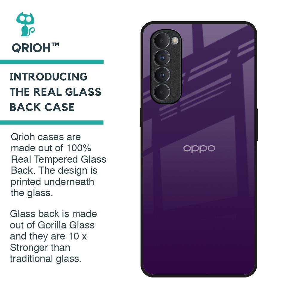 Dark Purple Glass Case for Oppo Reno4 Pro