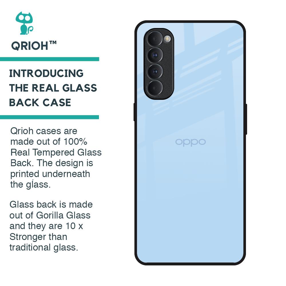 Pastel Sky Blue Glass Case for Oppo Reno4 Pro
