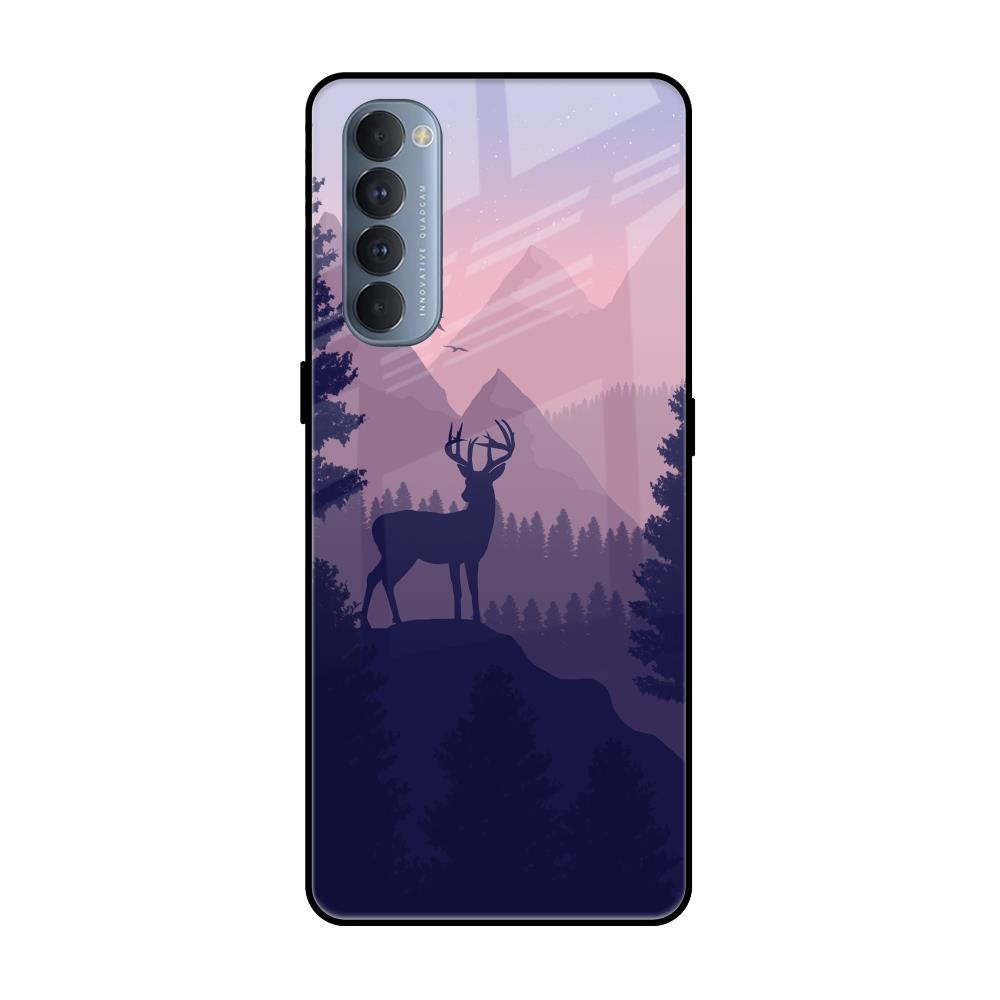 Deer In Night Oppo Reno4 Pro Glass Cases & Covers Online