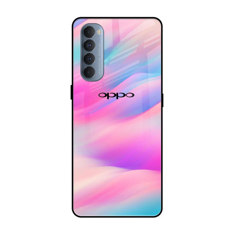 Colorful Waves Oppo Reno4 Pro Glass Cases & Covers Online