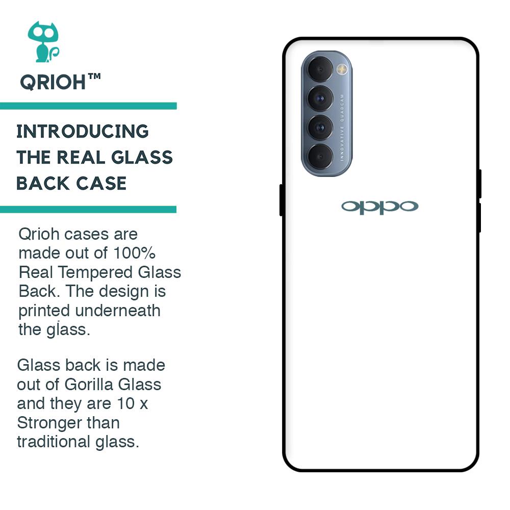 Arctic White Glass Case for Oppo Reno4 Pro