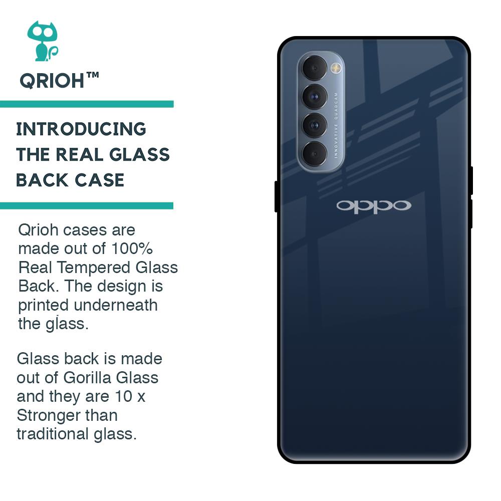 Overshadow Blue Glass Case For Oppo Reno4 Pro