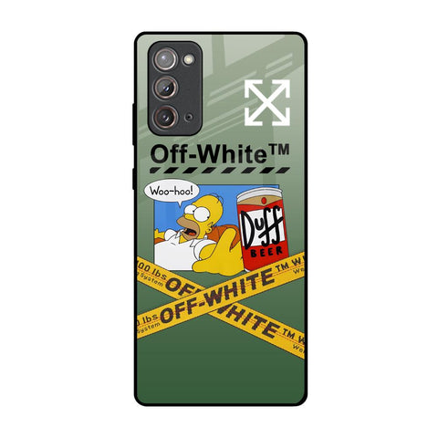 Duff Beer Samsung Galaxy Note 20 Glass Back Cover Online