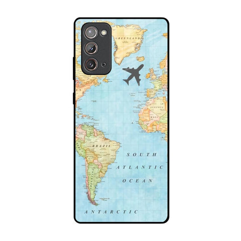 Travel Map Samsung Galaxy Note 20 Glass Back Cover Online