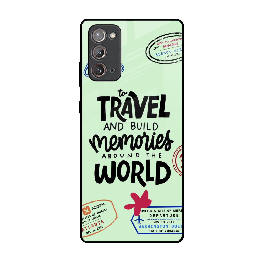 Travel Stamps Samsung Galaxy Note 20 Glass Back Cover Online