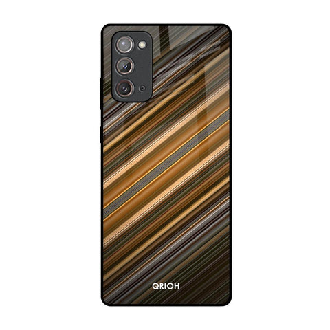 Diagonal Slash Pattern Samsung Galaxy Note 20 Glass Back Cover Online