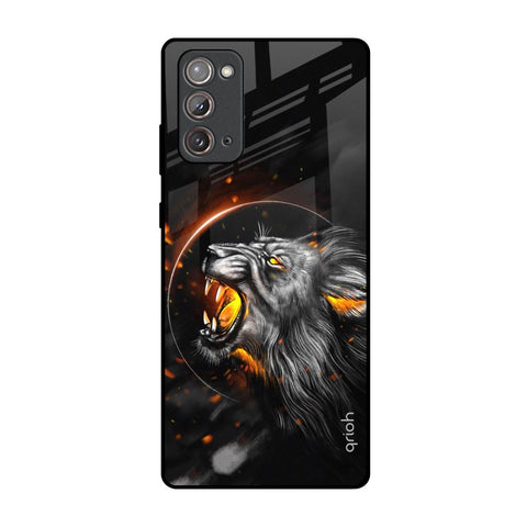 Aggressive Lion Samsung Galaxy Note 20 Glass Back Cover Online