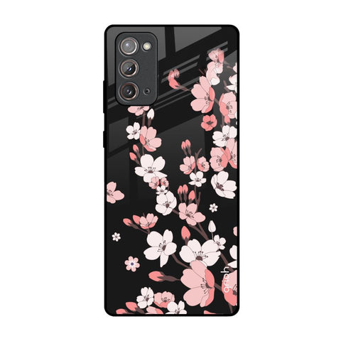 Black Cherry Blossom Samsung Galaxy Note 20 Glass Back Cover Online