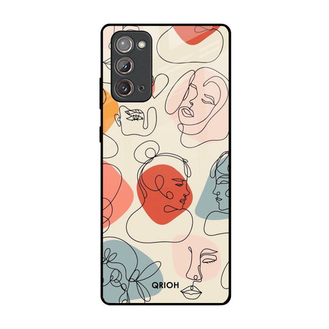 Abstract Faces Samsung Galaxy Note 20 Glass Back Cover Online