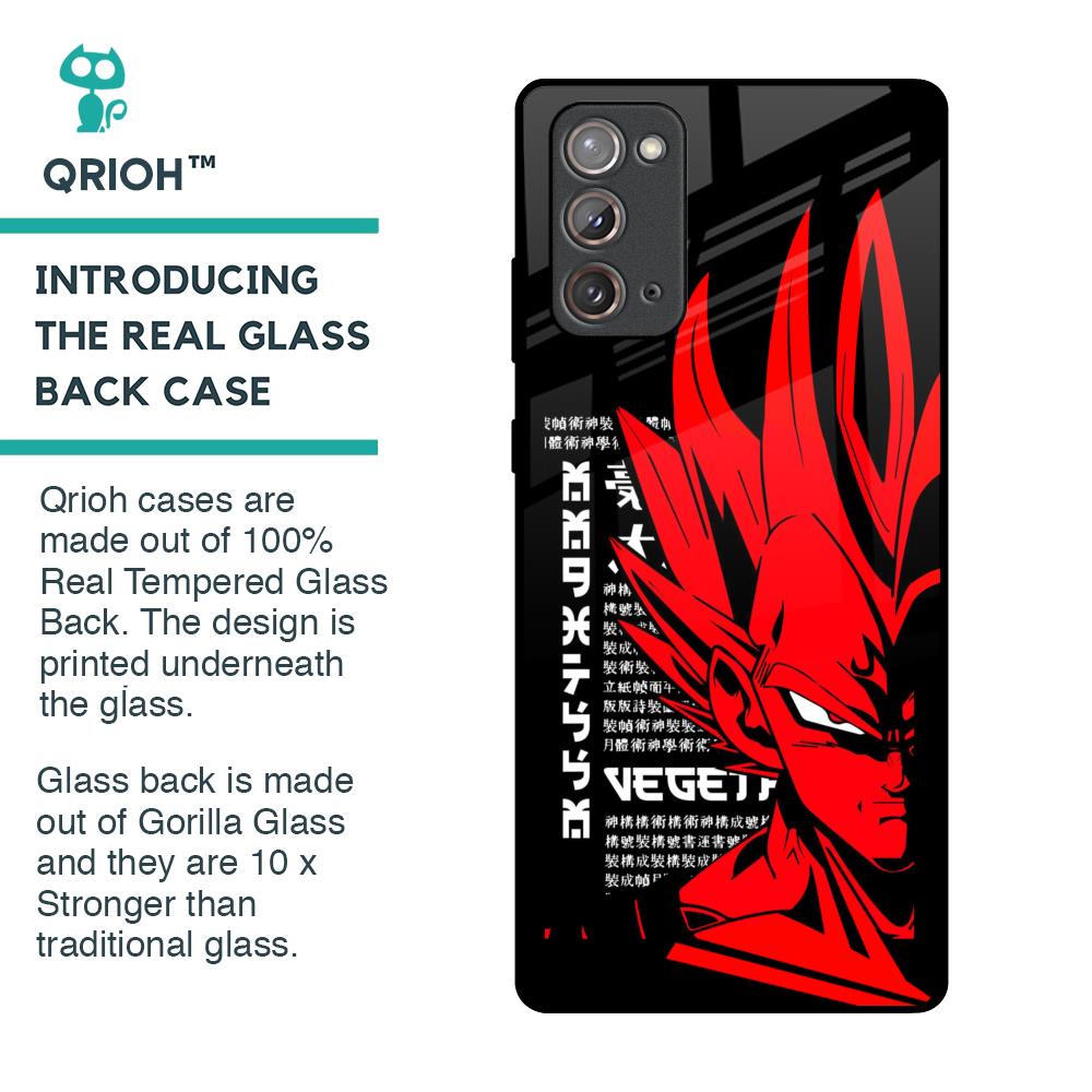 Red Vegeta Glass Case for Samsung Galaxy Note 20