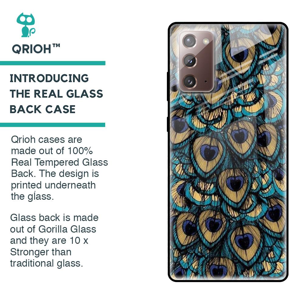 Peacock Feathers Glass case for Samsung Galaxy Note 20