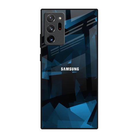Polygonal Blue Box Samsung Galaxy Note 20 Ultra Glass Back Cover Online