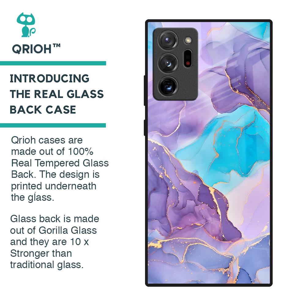 Alcohol ink Marble Glass Case for Samsung Galaxy Note 20 Ultra