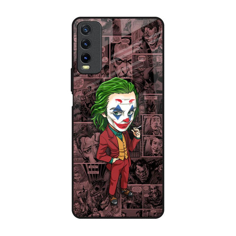 Joker Cartoon Vivo Y20 Glass Back Cover Online