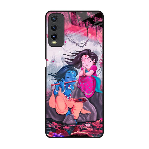 Radha Krishna Art Vivo Y20 Glass Back Cover Online