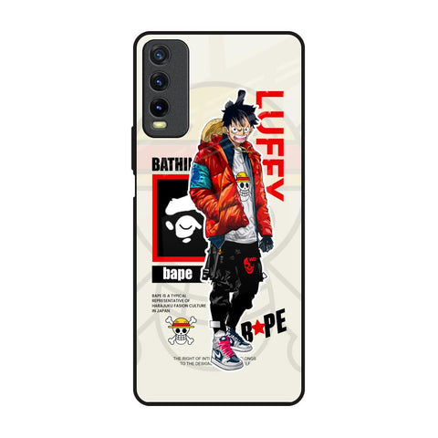 Bape Luffy Vivo Y20 Glass Back Cover Online