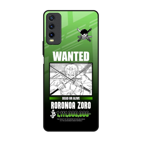 Zoro Wanted Vivo Y20 Glass Back Cover Online