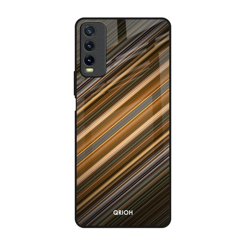 Diagonal Slash Pattern Vivo Y20 Glass Back Cover Online