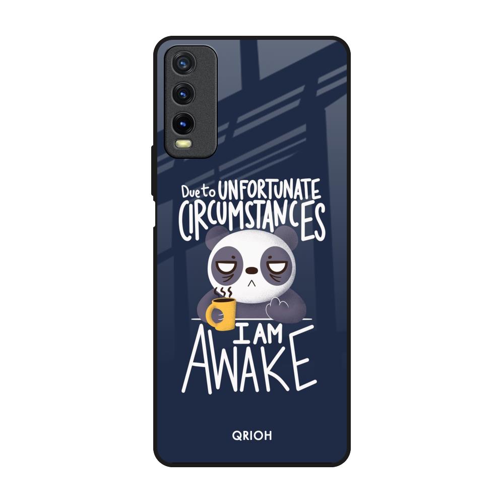 Struggling Panda Vivo Y20 Glass Back Cover Online