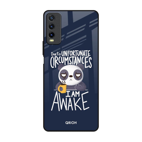 Struggling Panda Vivo Y20 Glass Back Cover Online