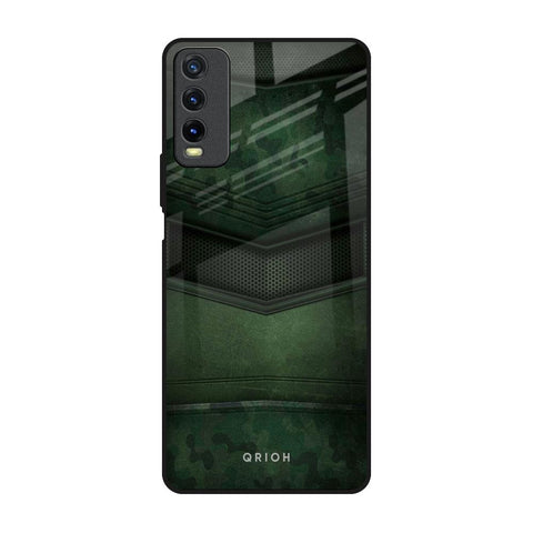 Green Leather Vivo Y20 Glass Back Cover Online