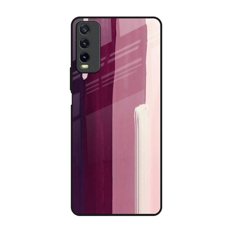 Brush Stroke Art Vivo Y20 Glass Back Cover Online