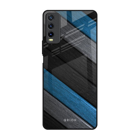 Multicolor Wooden Effect Vivo Y20 Glass Back Cover Online