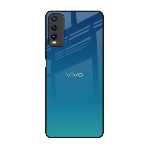 Celestial Blue Vivo Y20 Glass Back Cover Online