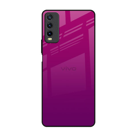 Magenta Gradient Vivo Y20 Glass Back Cover Online