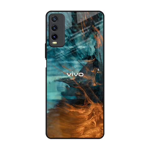 Golden Splash Vivo Y20 Glass Back Cover Online