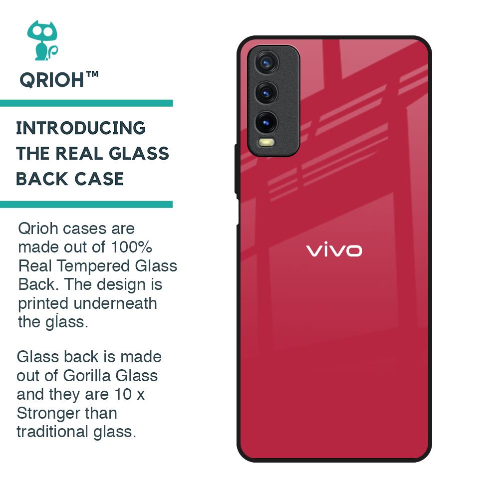 Solo Maroon Glass case for Vivo Y20