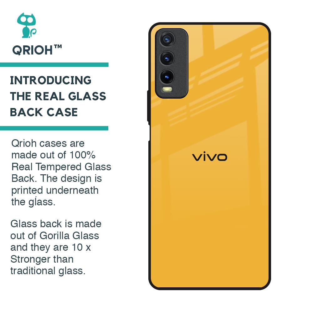 Fluorescent Yellow Glass case for Vivo Y20