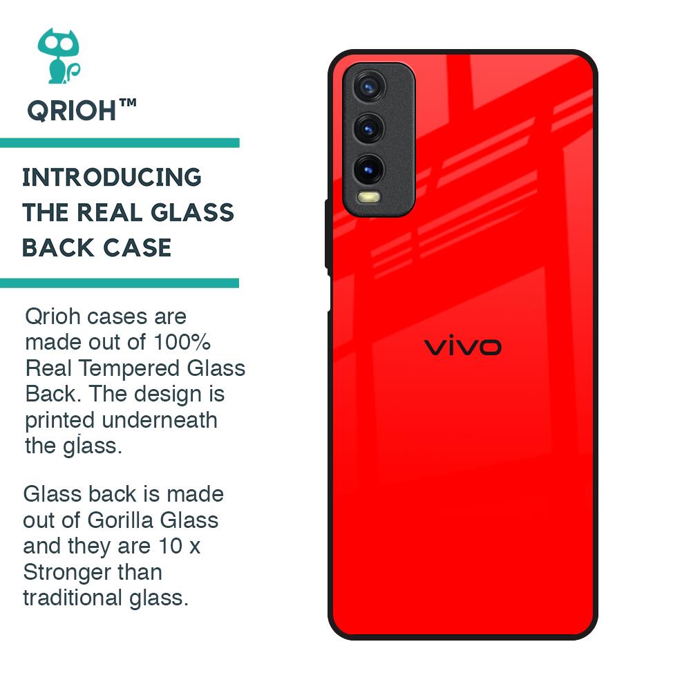 Blood Red Glass Case for Vivo Y20