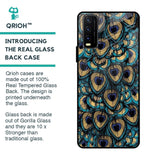 Peacock Feathers Glass case for Vivo Y20