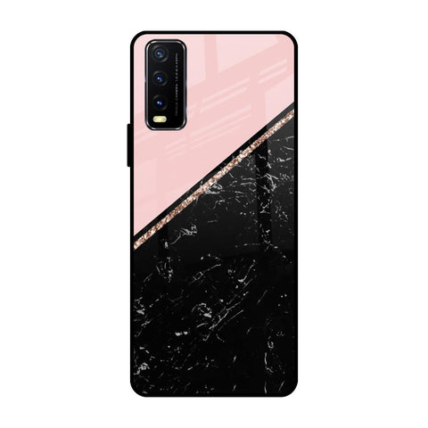 Marble Texture Pink Vivo Y20 Glass Cases & Covers Online