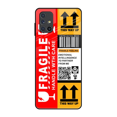 Handle With Care Samsung Galaxy M51 Glass Back Cover Online