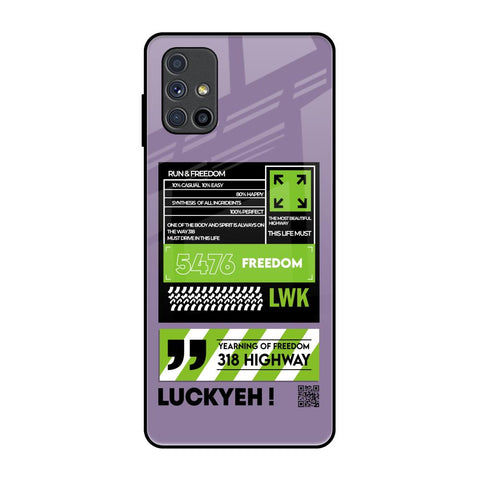Run & Freedom Samsung Galaxy M51 Glass Back Cover Online