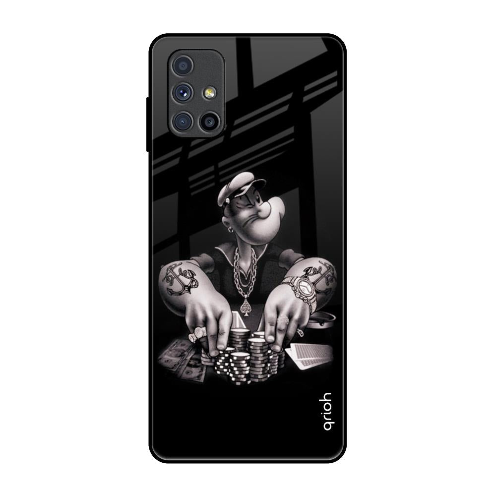 Gambling Problem Samsung Galaxy M51 Glass Back Cover Online