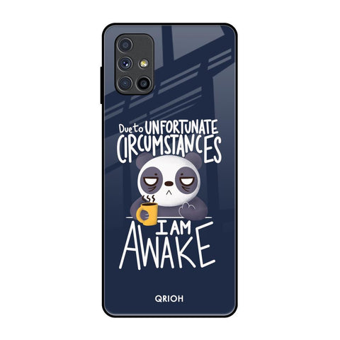 Struggling Panda Samsung Galaxy M51 Glass Back Cover Online