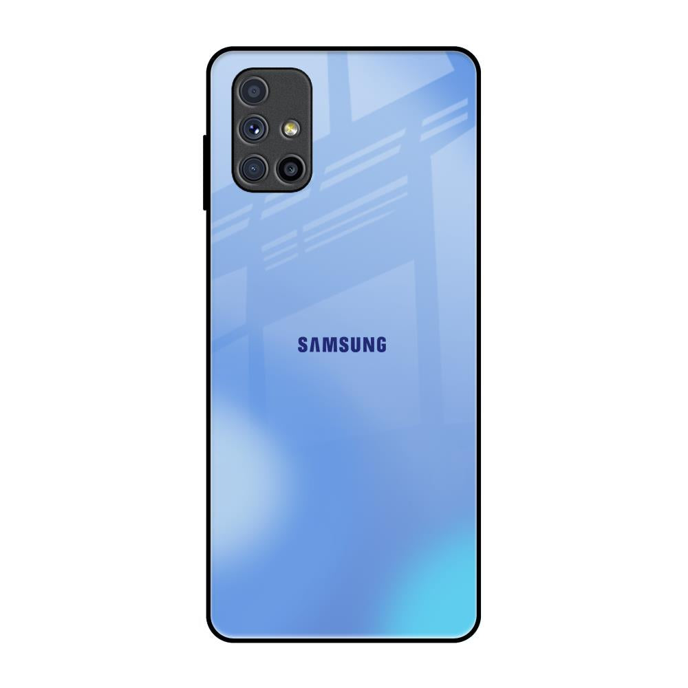 Vibrant Blue Texture Glass Case for Samsung Galaxy M51