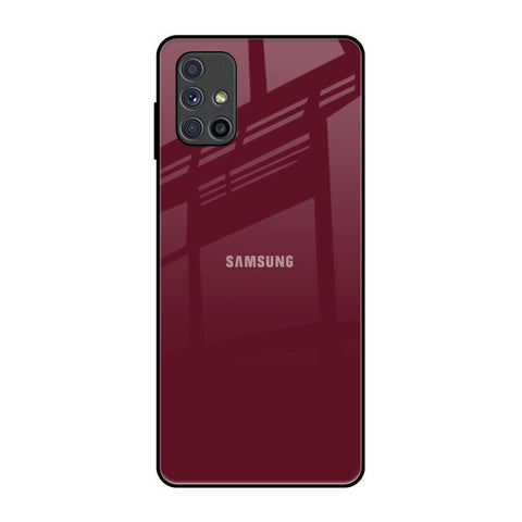 Classic Burgundy Samsung Galaxy M51 Glass Back Cover Online