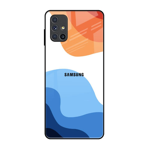 Wavy Color Pattern Samsung Galaxy M51 Glass Back Cover Online