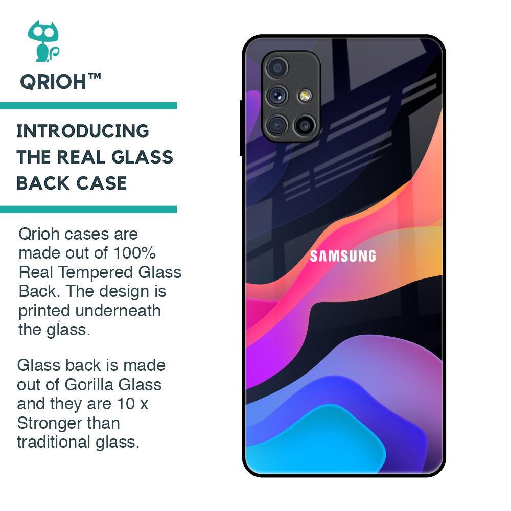 Colorful Fluid Glass Case for Samsung Galaxy M51